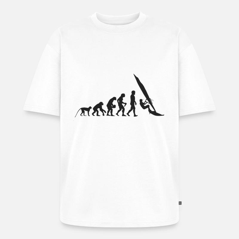 Evolution Windsurfing - T-shirt Premium bio oversize Unisexe - blanc