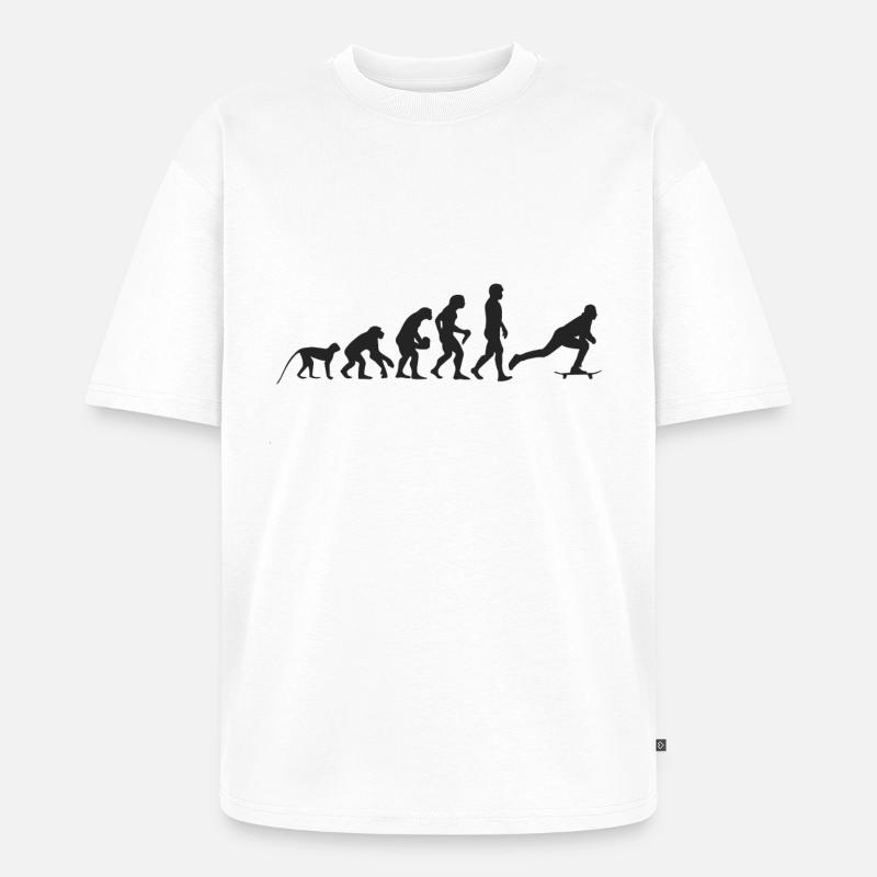 Evolution Skate - T-shirt Premium bio oversize Unisexe - blanc