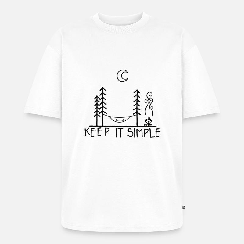 Keep it Simple Hängematte - Unisex Premium Oversized Bio T-Shirt - Weiß