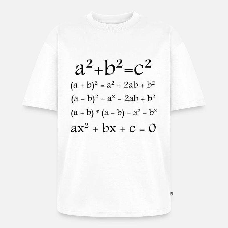 Mathematik / Math / Formel - Unisex Premium Oversized Bio T-Shirt - Weiß