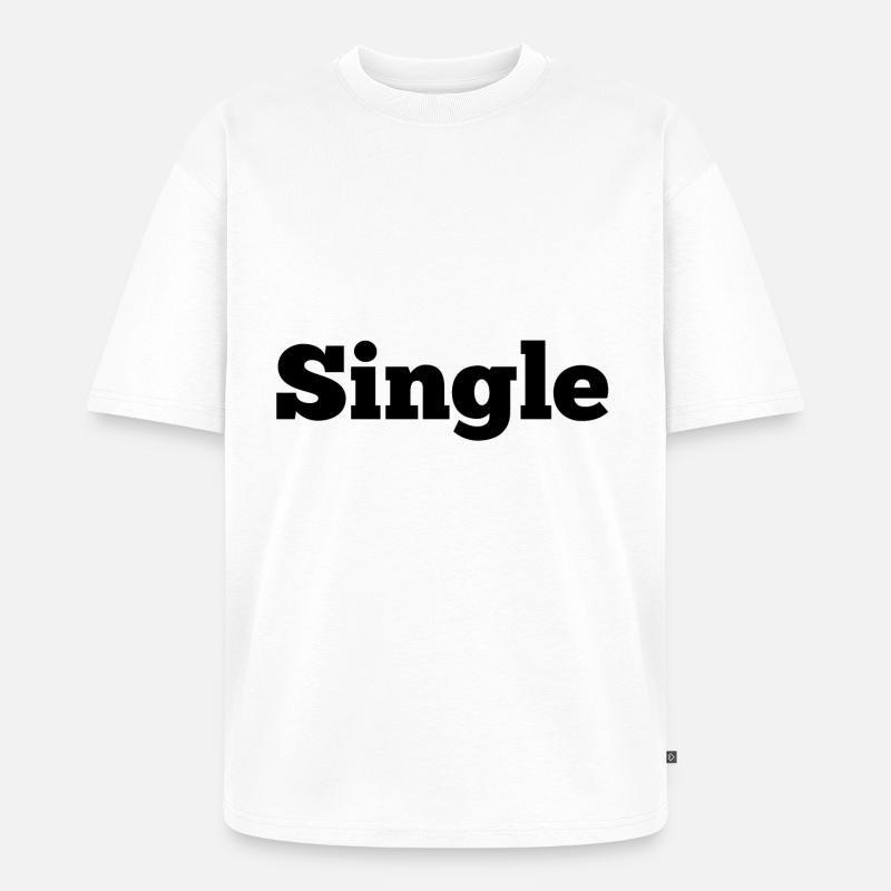 Single - Unisex Premium Oversized Bio T-Shirt - Weiß
