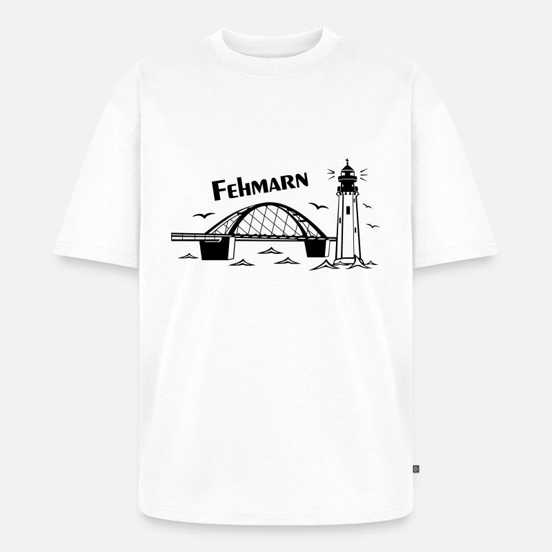 Fehmarn - Unisex Premium Oversized Bio T-Shirt - Weiß
