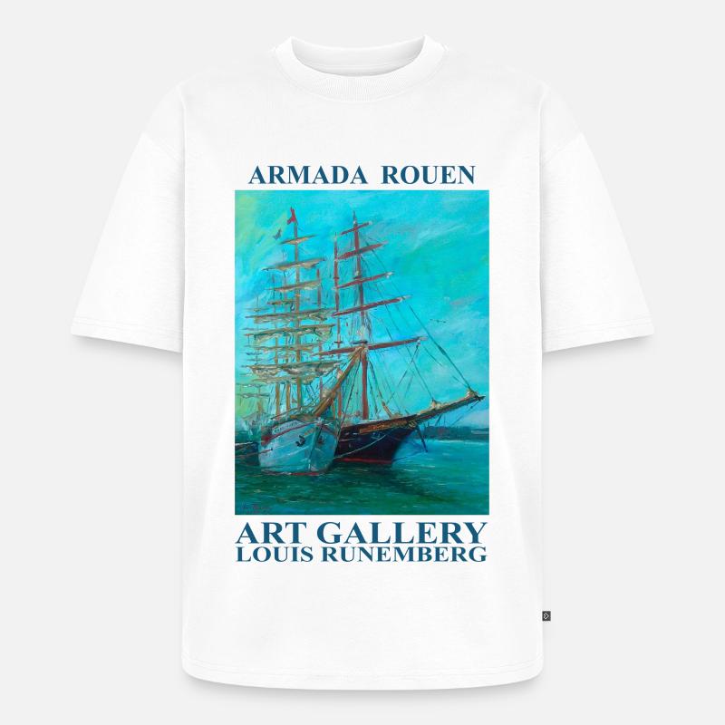 ARMADA ROUEN LOUIS RUNEMBERG - Unisex Premium Oversized Bio T-Shirt - Weiß
