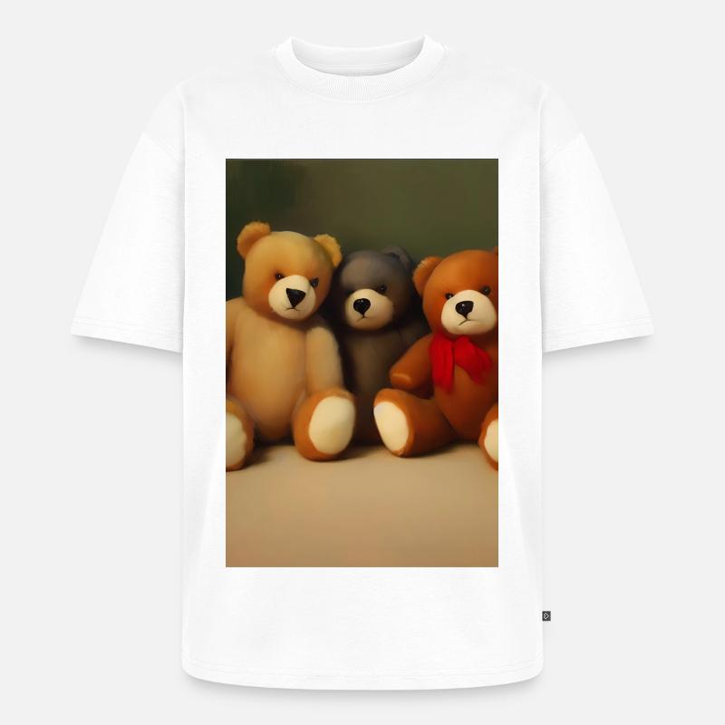 Teddybär - Unisex Premium Oversized Bio T-Shirt - Weiß