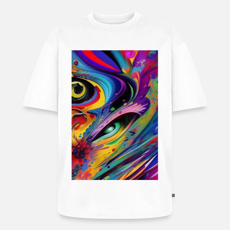 Abstrakte Kunst - Unisex Premium Oversized Bio T-Shirt - Weiß