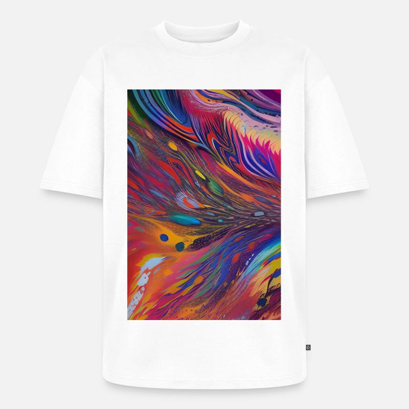 Abstrakte Kunst - Unisex Premium Oversized Bio T-Shirt - Weiß
