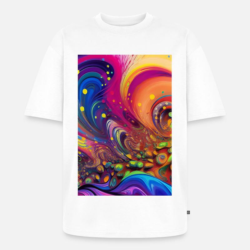 Abstrakte Kunst - Unisex Premium Oversized Bio T-Shirt - Weiß