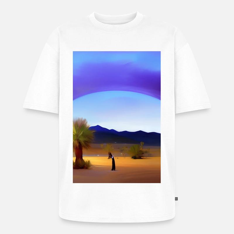 Arabische Wüste - Unisex Premium Oversized Bio T-Shirt - Weiß