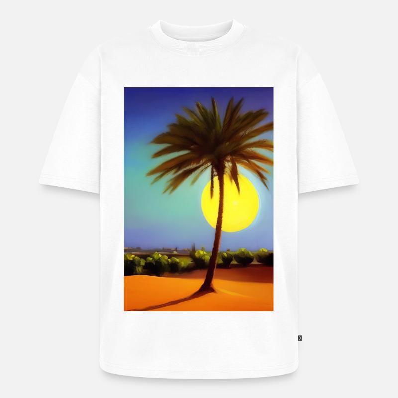 Arabische Wüste - Unisex Premium Oversized Bio T-Shirt - Weiß