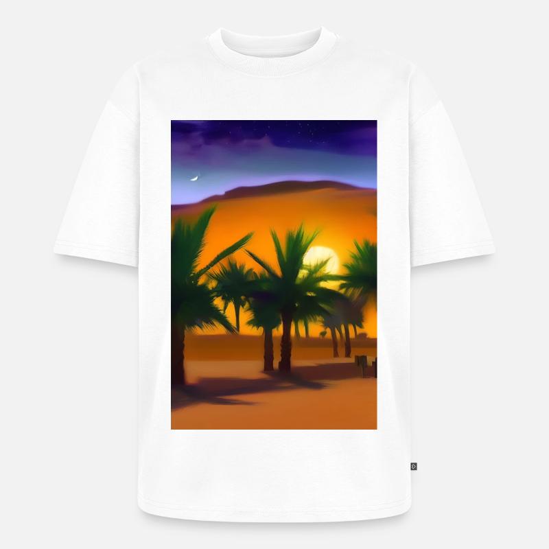Arabische Wüste - Unisex Premium Oversized Bio T-Shirt - Weiß