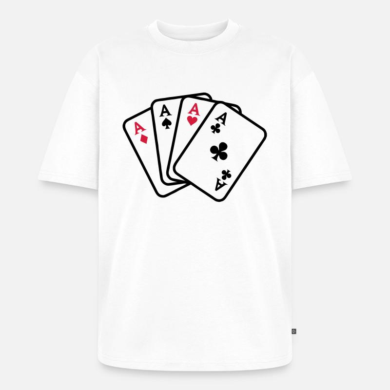 Poker - Unisex Premium Oversized Bio T-Shirt - Weiß