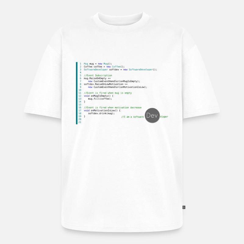 I am a Software Developer - Unisex Premium Oversized Bio T-Shirt - Weiß