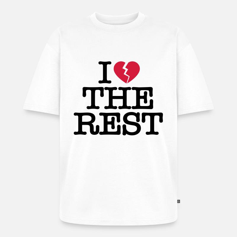 I hate the rest - Unisex Premium Oversized Bio T-Shirt - Weiß