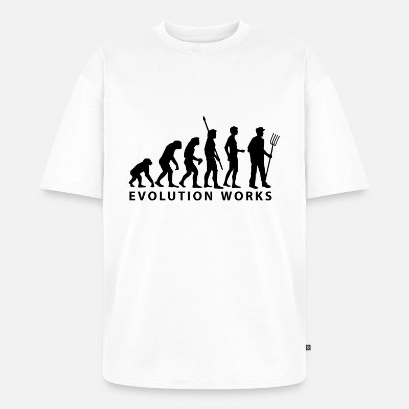 evolution_bauer - Unisex Premium Oversized Organic T-Shirt - white