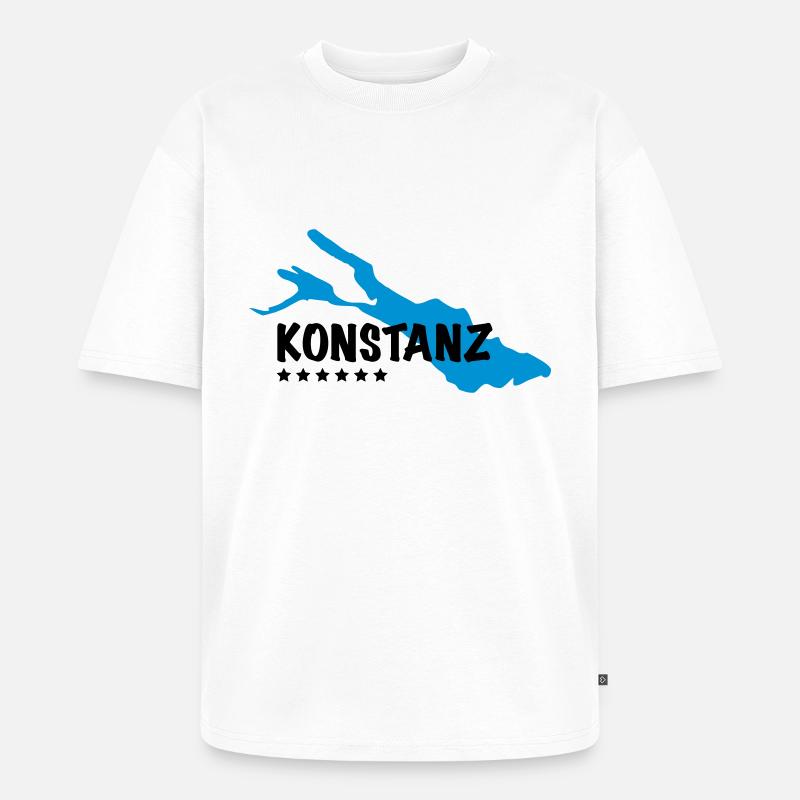 Konstanz Bodensee - Unisex Premium Oversized Bio T-Shirt - Weiß
