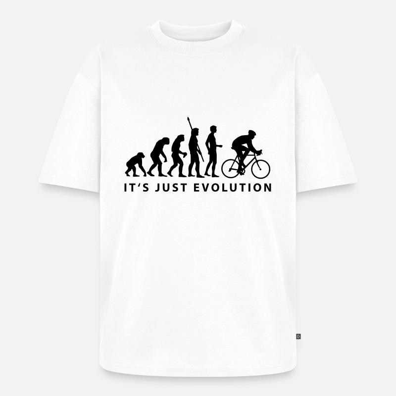 biker evolution - T-shirt Premium bio oversize Unisexe - blanc
