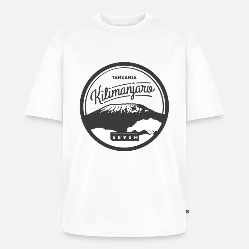 Kilimanjaro - Unisex Premium Oversized Bio T-Shirt - Weiß