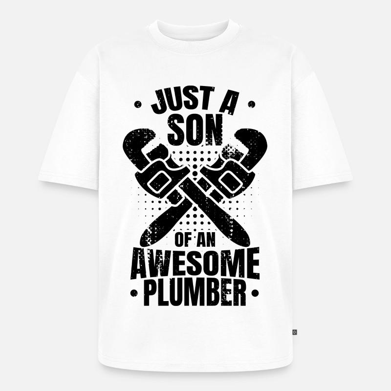 Little Plumber - Unisex Premium Oversized Organic T-Shirt - white