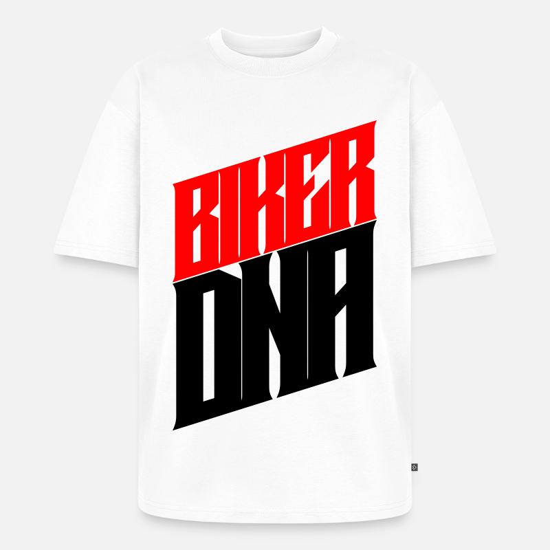 BIKER DNA - Unisex Premium Oversized Bio T-Shirt - Weiß