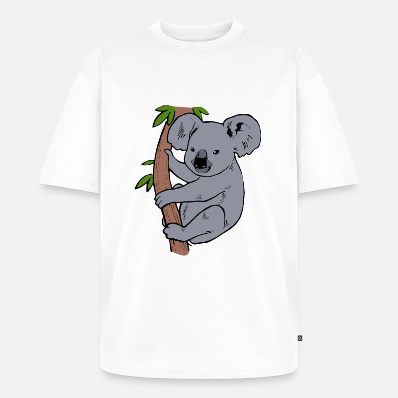 Koala - Unisex Premium Oversized Bio T-Shirt - Weiß