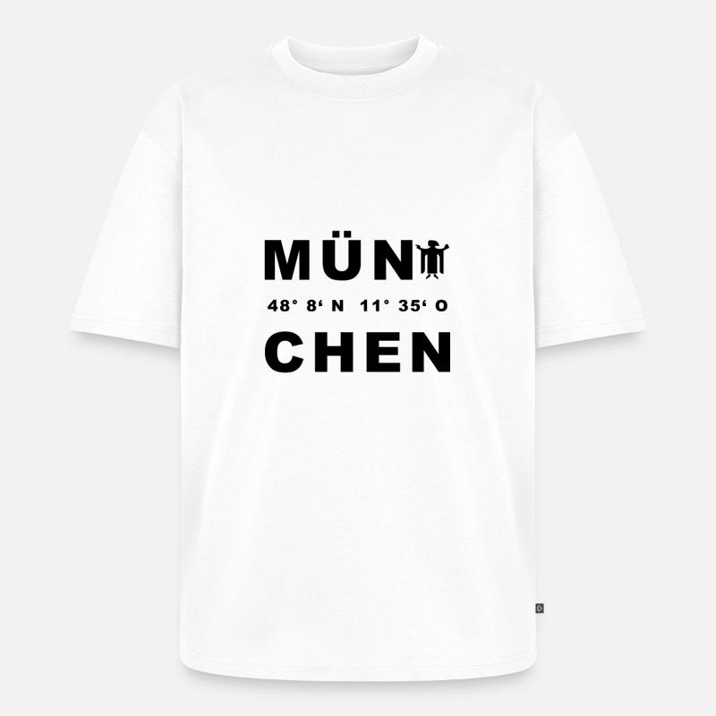 München - Unisex Premium Oversized Bio T-Shirt - Weiß