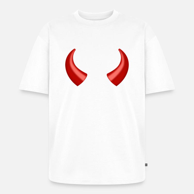 devil - Unisex Premium Oversized Organic T-Shirt - white