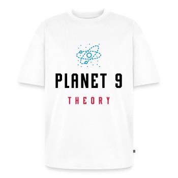PLANET 9 THEORY / PLANET X - Unisex Premium Oversized Bio T-Shirt - Weiß - Vorne - Thijin (182cm) & Selfina (174cm)