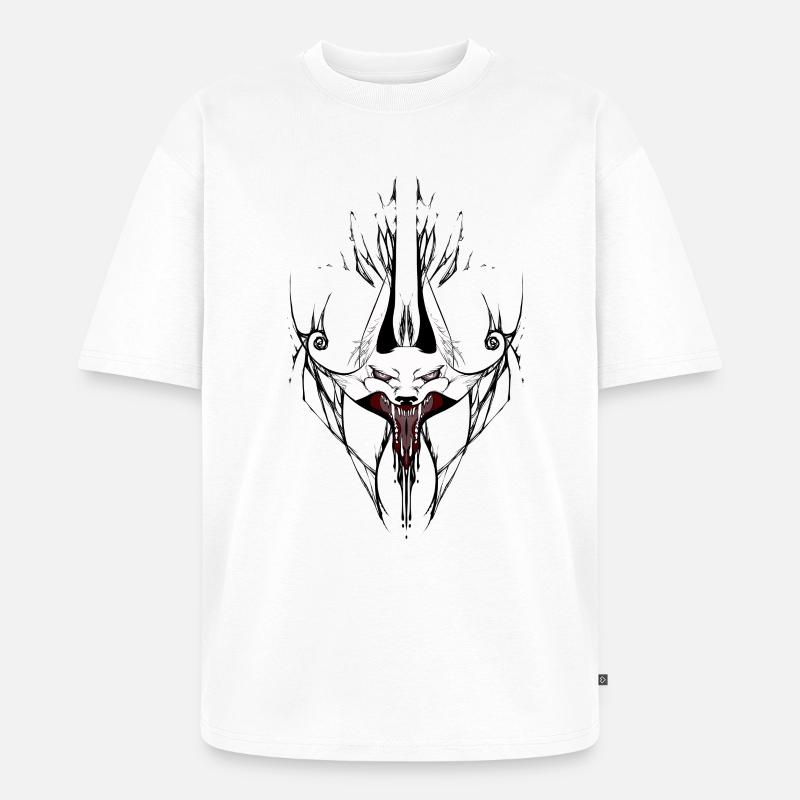 Wolf - Unisex Premium Oversized Bio T-Shirt - Weiß