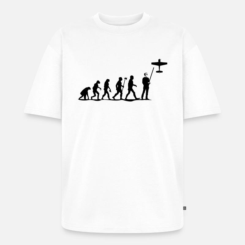evolution rc pilot - Unisex Premium Oversized Organic T-Shirt - white