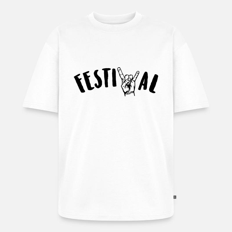 festival - Unisex Premium Oversized Bio T-Shirt - Weiß