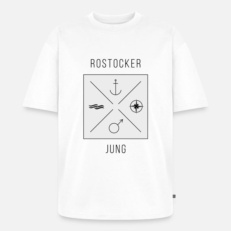 Rostocker Jung - Unisex Premium Oversized Bio T-Shirt - Weiß