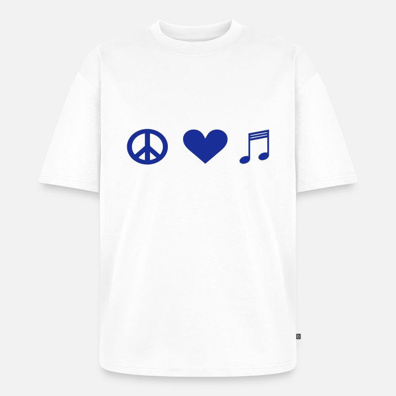 music_2c - Unisex Premium Oversized Bio T-Shirt - Weiß