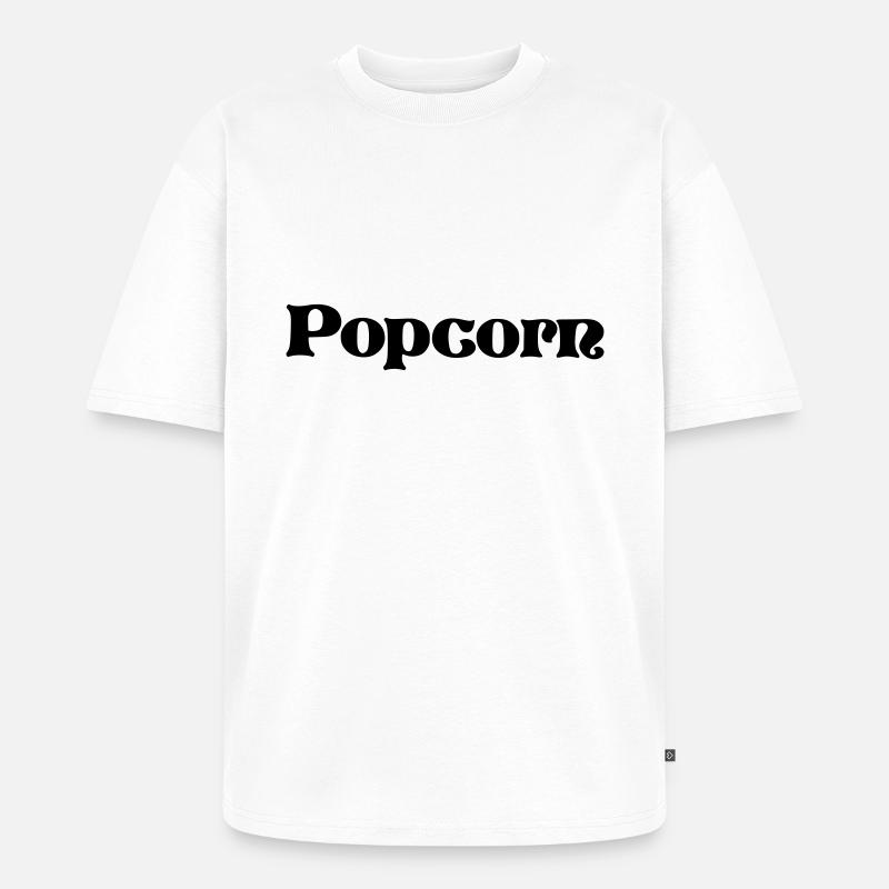 Popcorn - Unisex Premium Oversized Bio T-Shirt - Weiß