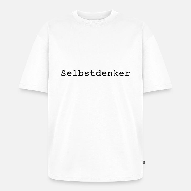 Selbstdenker - T-shirt Premium bio oversize Unisexe - blanc