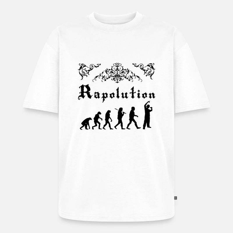 Rap Evolution - Unisex Premium Oversized Organic T-Shirt - white