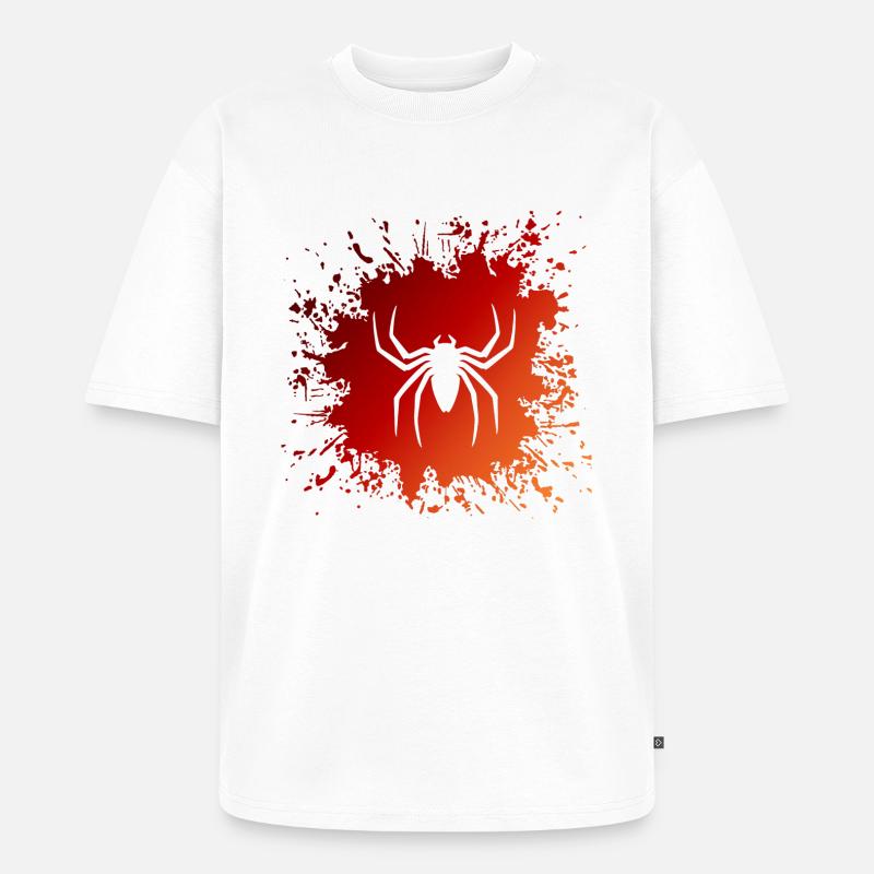 Spinne Spider Splash - Unisex Premium Oversized Bio T-Shirt - Weiß