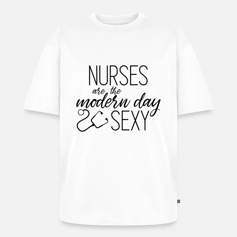 Krankenschwester - Unisex Premium Oversized Bio T-Shirt - Weiß