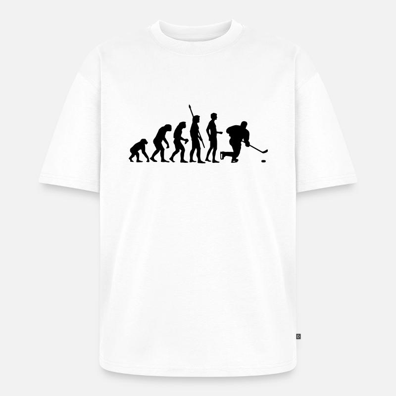evolution_eishockey_b - Unisex Premium Oversized Organic T-Shirt - white