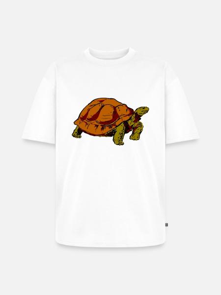 turtle - Unisex Premium Oversized Organic T-Shirt - white