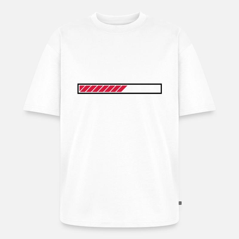 Loading loading bar bar - Unisex Premium Oversized Organic T-Shirt - white