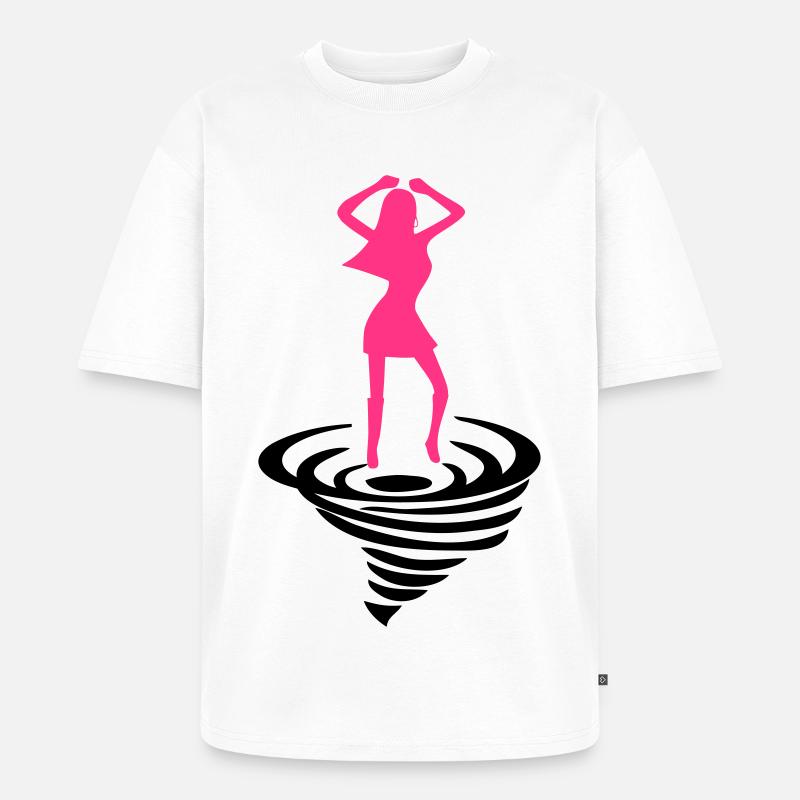 Tänzerin auf Tornado - Unisex Premium Oversized Bio T-Shirt - Weiß