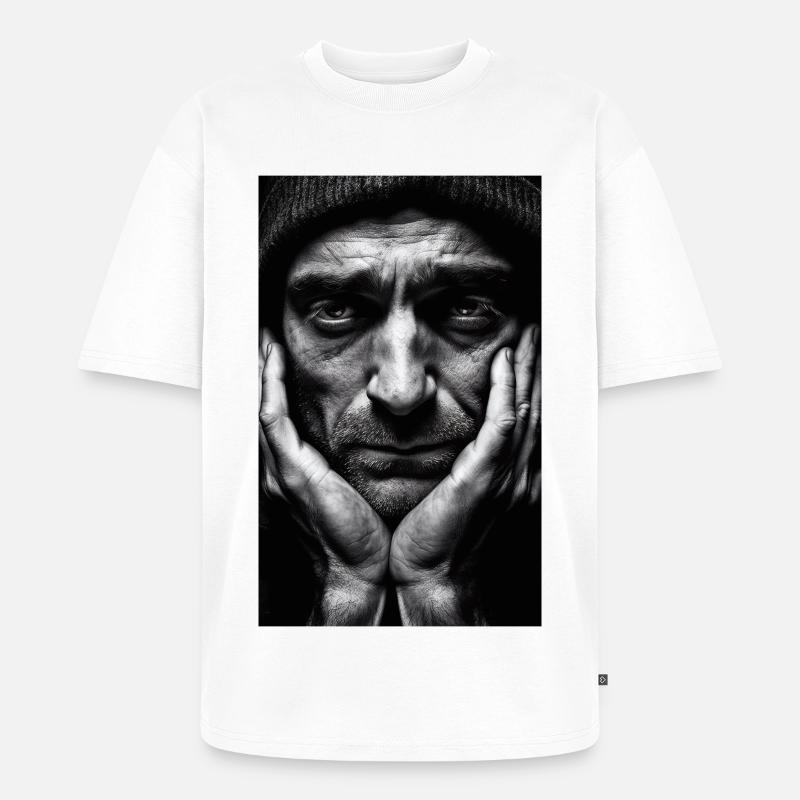 Penseur Guy - T-shirt Premium bio oversize Unisexe - blanc
