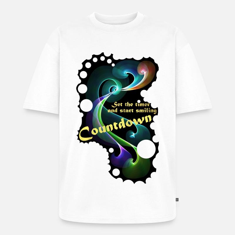 Countdown Smiling timer - Unisex Premium Oversized Bio T-Shirt - Weiß