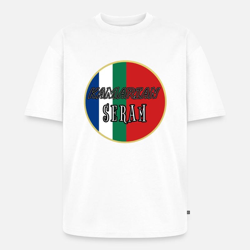 Emblème de Kamarian Seram - T-shirt Premium bio oversize Unisexe - blanc