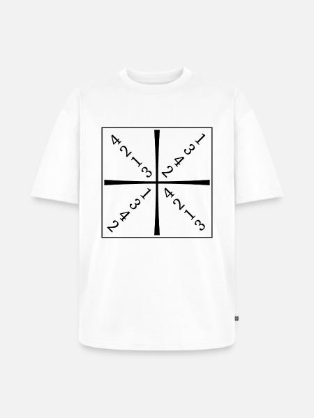 Meyer square - Unisex Premium Oversized Bio T-Shirt - Weiß