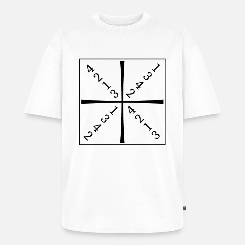 Meyer square - Unisex Premium Oversized Bio T-Shirt - Weiß