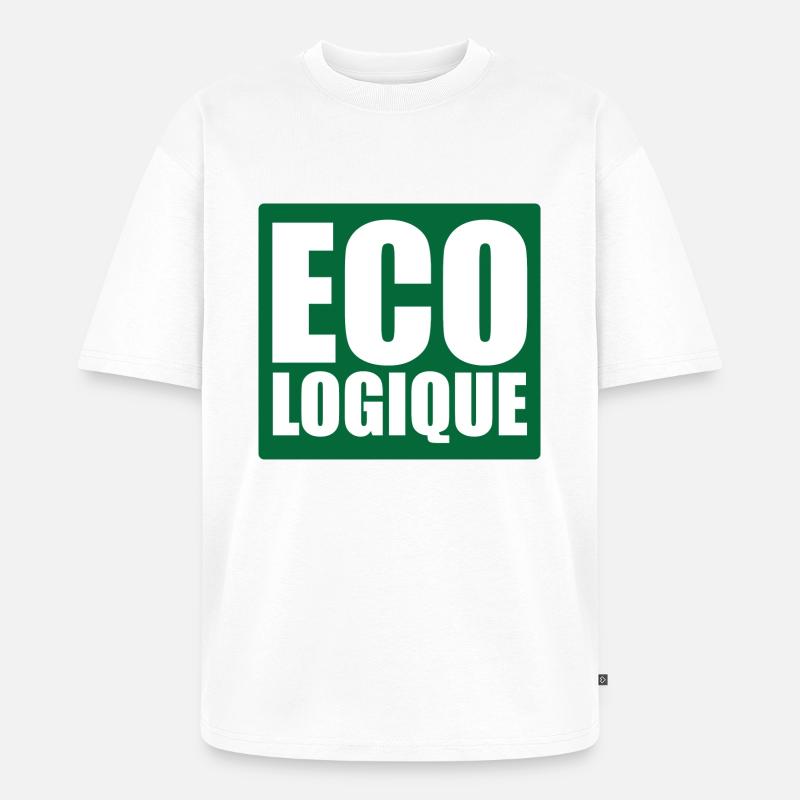 Eco! - Premium unisex Oversized luomu-t-paita - valkoinen