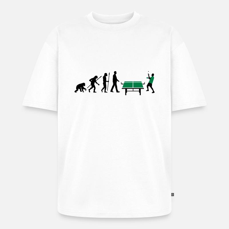 evolution_table_tennis_072012_a_2c - Unisex Premium Oversized Bio T-Shirt - Weiß