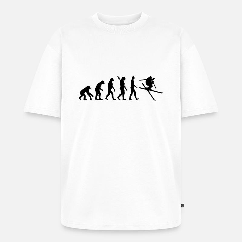 Evolution Ski - Unisex Premium Oversized Bio T-Shirt - Weiß