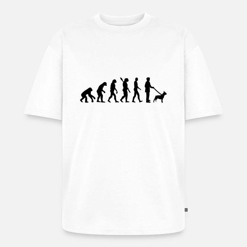 Bulldogge - Unisex Premium Oversized Bio T-Shirt - Weiß